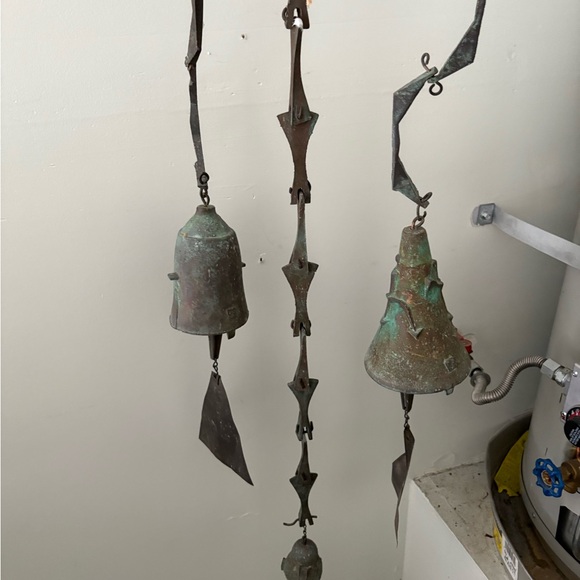 (Right bell) Paolo Soleri Rustic Bronze Wind Chimes/Bells - Cosanti Originals